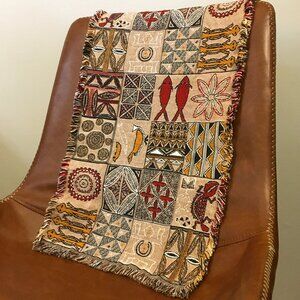 Vintage Australian Mythos Embroidered Table Runner - Aussie Folk Art